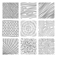 Hand drawn strokes collection in different styles. vector