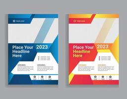 Annual Report Cover Page Design Template vector