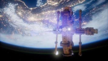 massive spaceship take position over Earth for a coming invasion Elements of this image furnished by NASA video