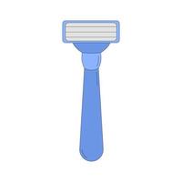Vector illustration of safety razor isolated on white background. Modern shaver in cartoon style. Symbol of hair removal