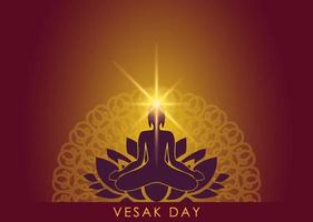 Happy Vesak day Buddha background, Vesak day celebration with mandala ornament background