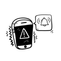 Simple Set of hand drawn Warnings Related Vector Line Icons. doodle style