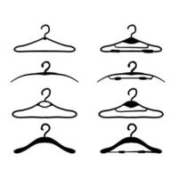 hand drawn suit hanger icon illustration vector doodle