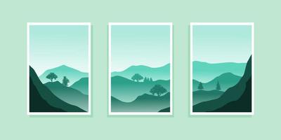 Abstract mountain painting, Abstract background, Premium Vector