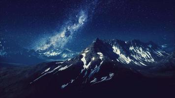 Milky Way over the mountain peaks video