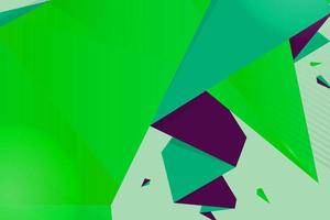 abstract light green and dark purple geometric various shape and leaves modern polygonal pattern with triangle art texture. photo