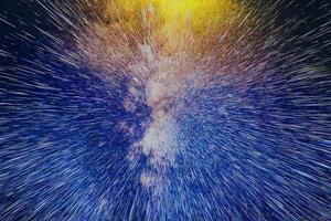 abstract dark blue space elegant smoke universe with star and galaxy milk white stardust dynamic on space. photo