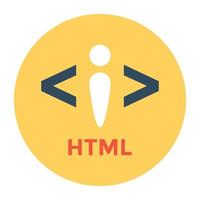 Trendy Html Concepts vector