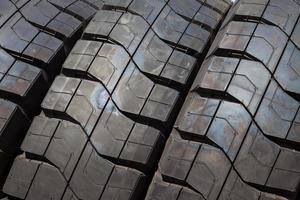 Stack of car tires photo