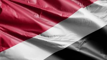 principado da bandeira sealand acenando lentamente no loop de vento. principado da bandeira sealand balançando suavemente na brisa. fundo de preenchimento completo. Ciclo de 20 segundos. video