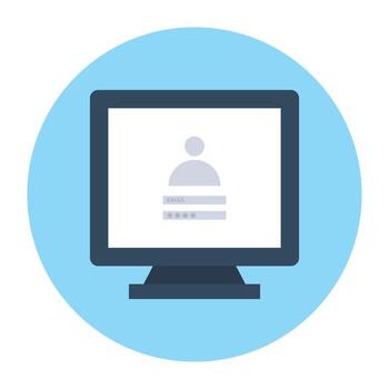conceptos de acceso a la computadora vector