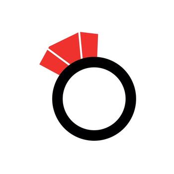 icono de anillo de diamantes. una joya preciosa. ilustración vectorial vector