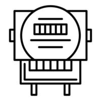 Electric Meter Line Icon vector