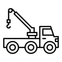 Crane Turck Line Icon vector