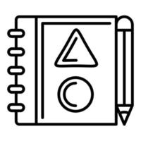 Engineer Notebook Line Icon vector