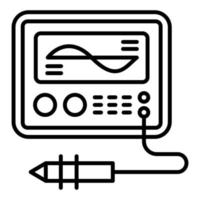 Oscilloscope Line Icon vector