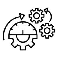 Engineering Setting Line Icon vector