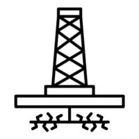 Fracking Line Icon vector