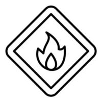 Flammable Line Icon vector