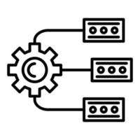 icono de línea de planificación vector