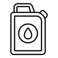 Oil Canister Line Icon vector