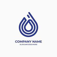 Water drop logo design vector