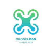vector de diseño de plantilla de logotipo de tecnología de drones, emblema, concepto de diseño, símbolo creativo, icono