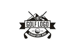 logotipo de golf Ilustración de vector de diseño de logotipo de torneo de golf