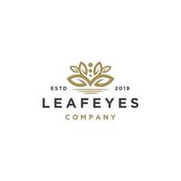 Elegant leaf fashion cosmetic logo design. vector design flower