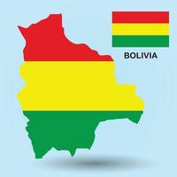 Bolivia Map and Flag Background vector