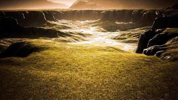 Landscape with mountains and dry yellow grass in New Zealand video