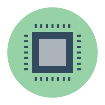 conceptos de chip de procesador vector