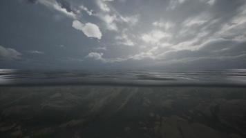 Half Water Ocean shoot under water line video