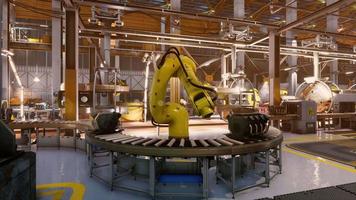 modern automated assembly line for cars video