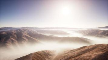 mountain landscape with deep fog at morning video