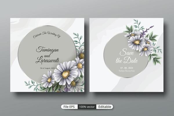 a beautiful luxury wedding invitation template that will make the party event more perfect.