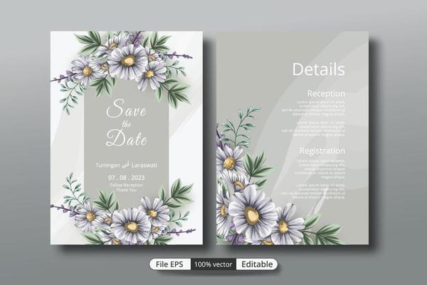 a beautiful luxury wedding invitation template that will make the party event more perfect.