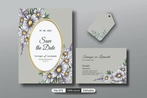 a beautiful luxury wedding invitation template that will make the party event more perfect. vector