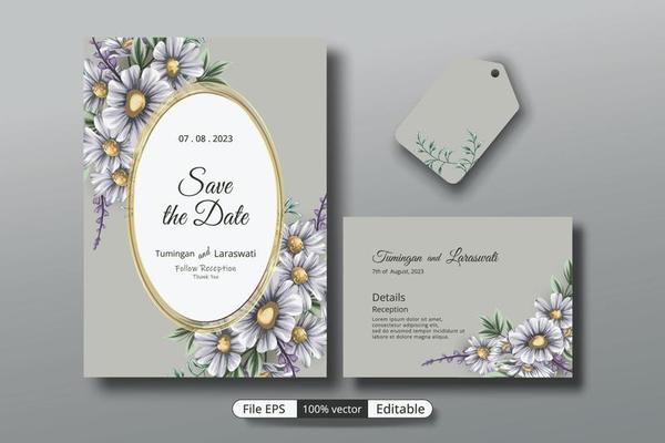 a beautiful luxury wedding invitation template that will make the party event more perfect.