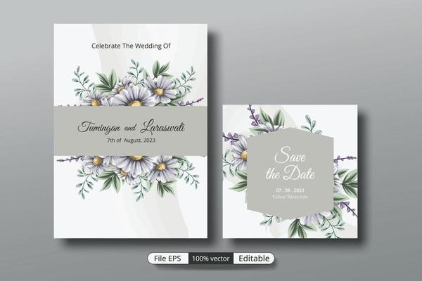 a beautiful luxury wedding invitation template that will make the party event more perfect.