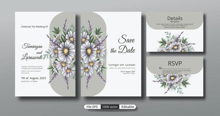 a beautiful luxury wedding invitation template that will make the party event more perfect.