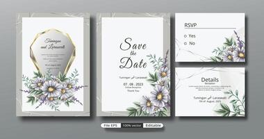 a beautiful luxury wedding invitation template that will make the party event more perfect. vector