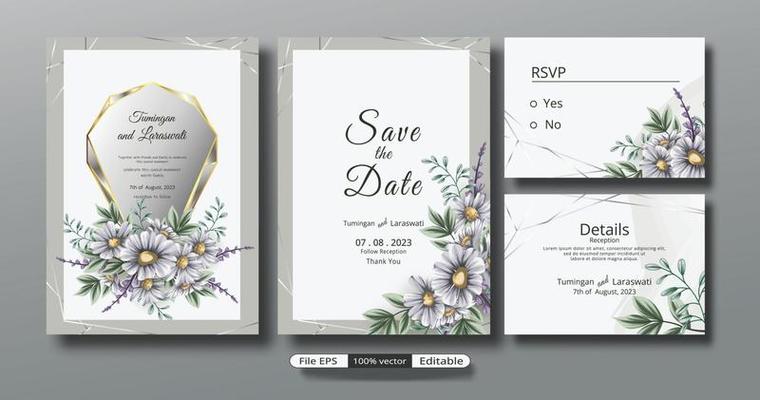 a beautiful luxury wedding invitation template that will make the party event more perfect.