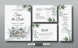 a beautiful luxury wedding invitation template that will make the party event more perfect. vector