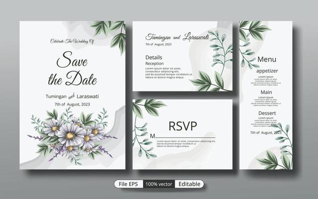 a beautiful luxury wedding invitation template that will make the party event more perfect.