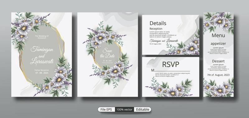 a beautiful luxury wedding invitation template that will make the party event more perfect.