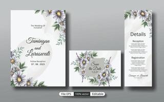 a beautiful luxury wedding invitation template that will make the party event more perfect. vector