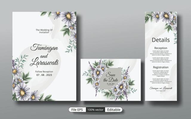 a beautiful luxury wedding invitation template that will make the party event more perfect.