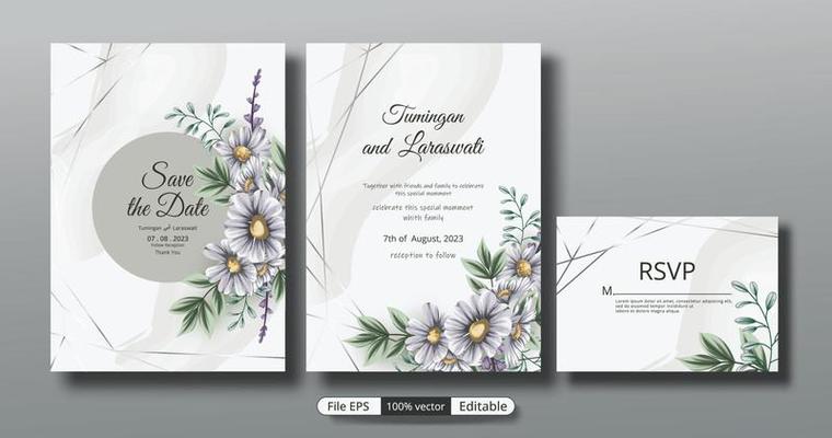 a beautiful luxury wedding invitation template that will make the party event more perfect.