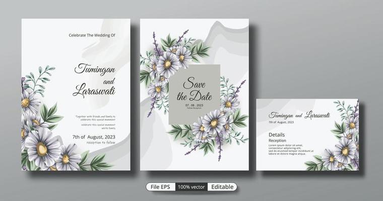 a beautiful luxury wedding invitation template that will make the party event more perfect.